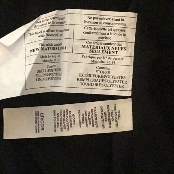 Chico’s lightweight floral polka dot puffer jacket - Picture 2 of 5